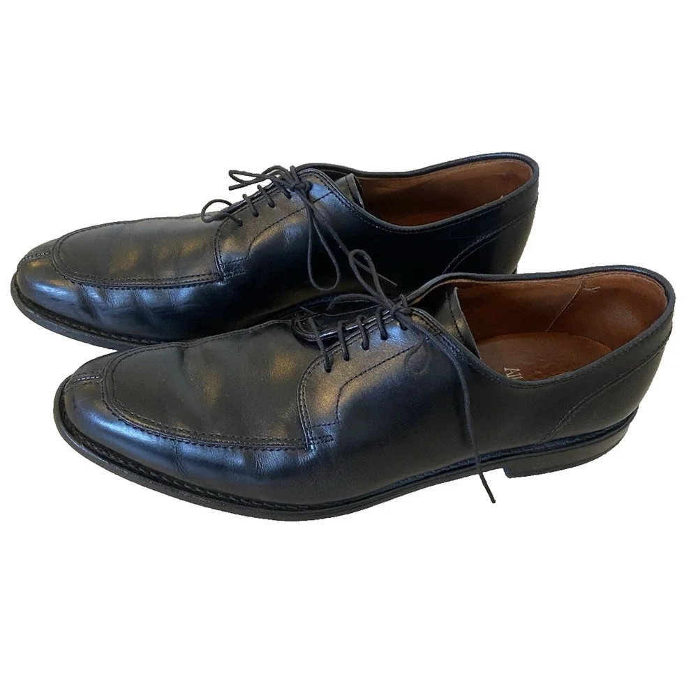 Allen Edmonds Lasalle‎ 4308 Black Split Toe Derby Made in USA Men's 10.5D